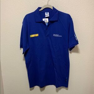 Vibrant Blue Polo Shirt with Embroidery - Athens 2004 Olympics